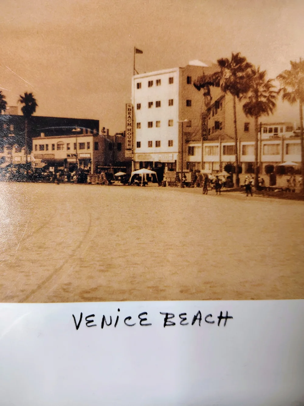 ​Robert Kent Tusler Venice Beach Sepia Panoramic Photography Print Signed Matte